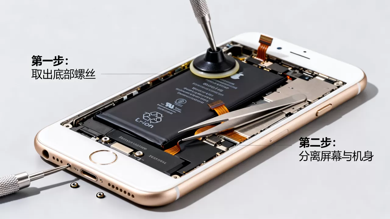 怎么拆iphone6电池，iPhone6电池拆卸教程