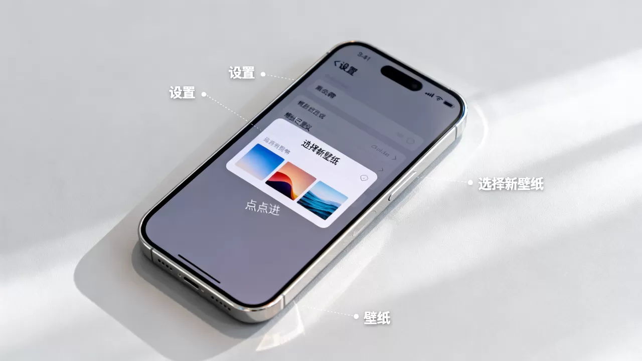 iphone怎么取消壁纸弄成主题的壁纸，iphone更换壁纸方法