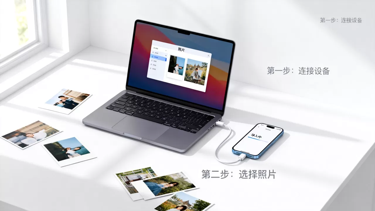 怎么把照片从电脑传到iphone，电脑照片导入iPhone教程