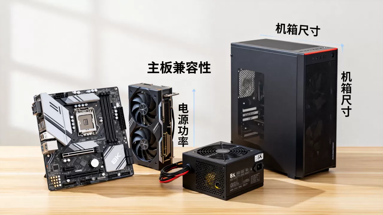 装显卡要看什么？主板兼容性、电源功率与机箱尺寸