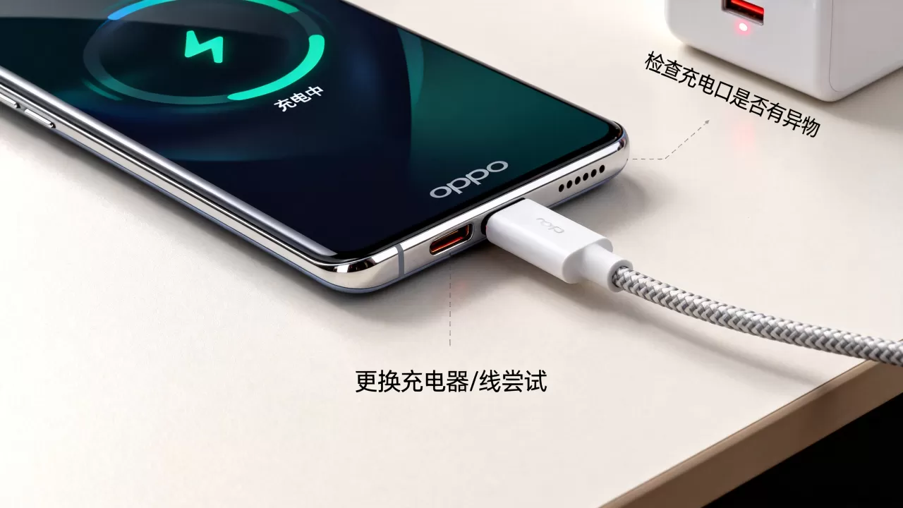 OPPO手机充不进电怎么办，手机充电没反应