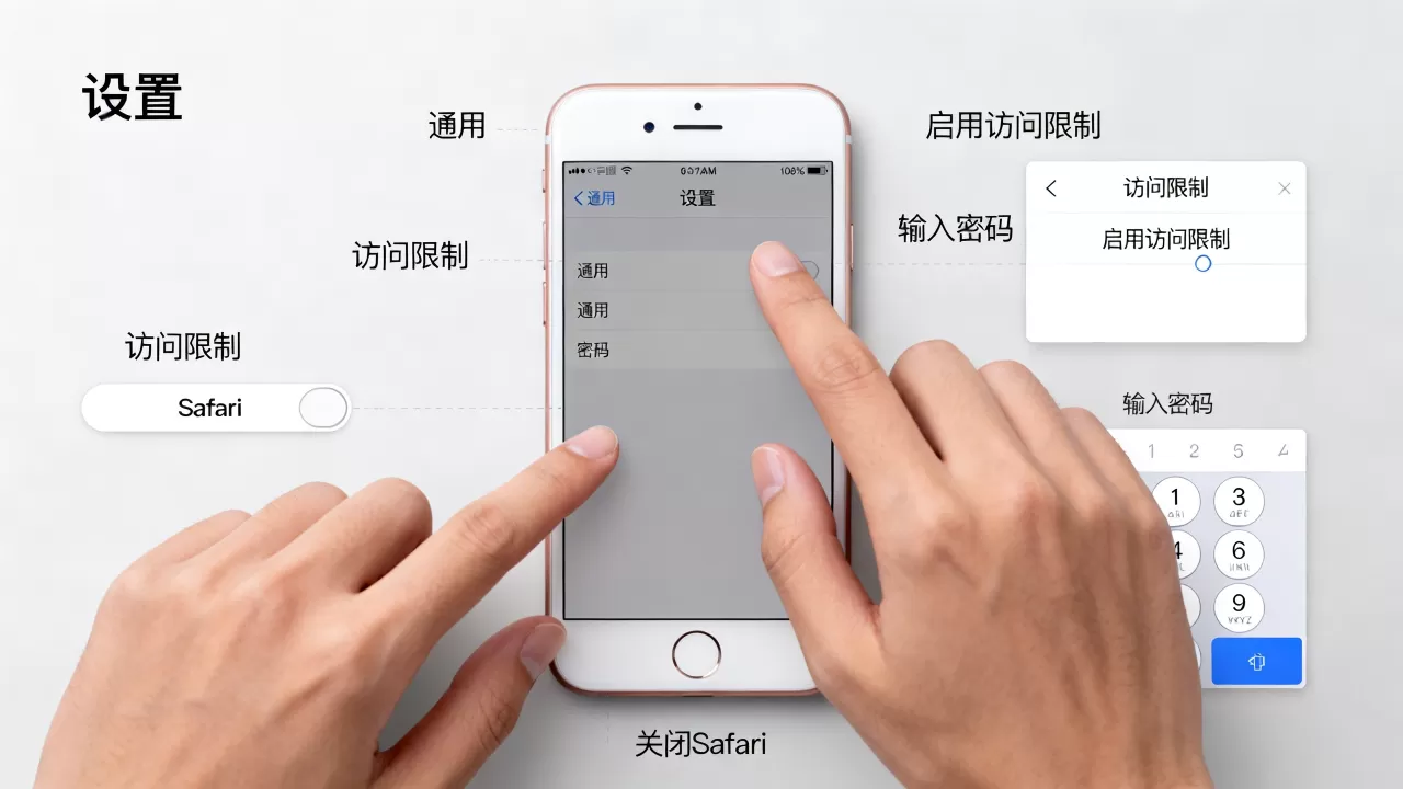 iphone6怎么禁用safari，苹果手机关闭Safari浏览器方法
