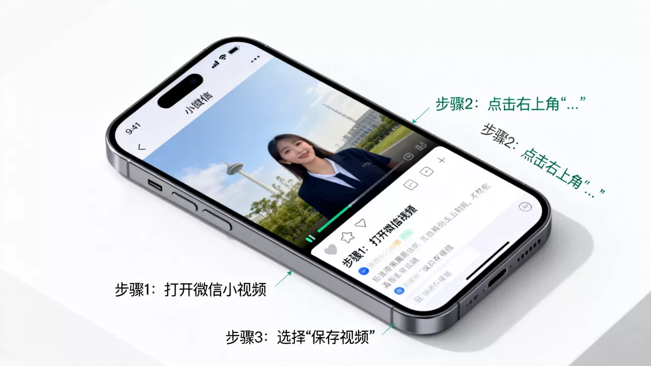 iphone微信小视频怎么保存到手机，iPhone微信视频保存方法