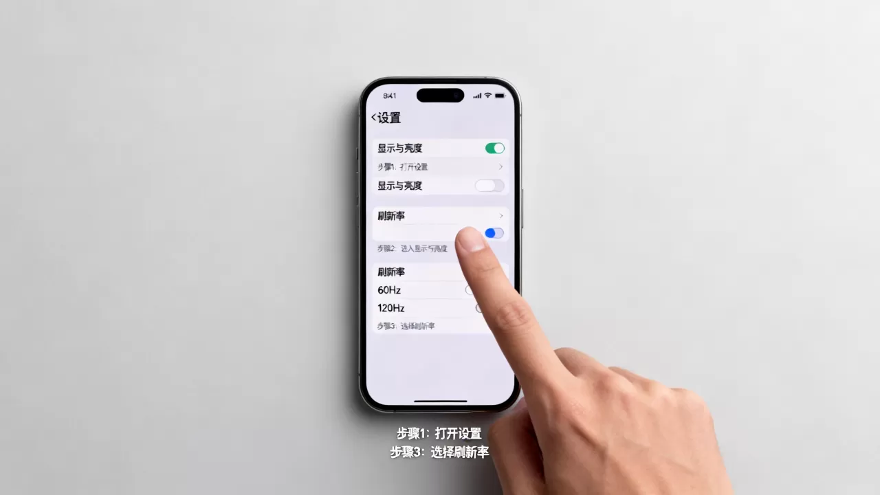 iphone手机怎么修改频率，iphone屏幕刷新率怎么设置