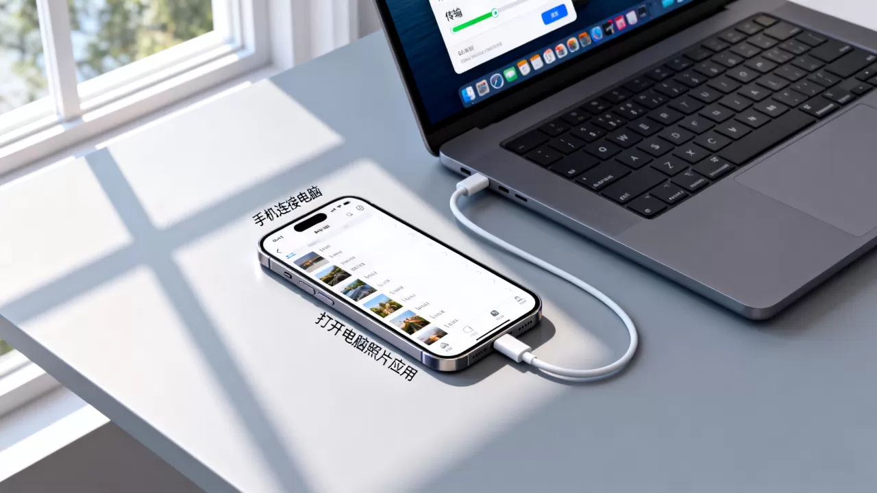 怎么在电脑上打开iphone照片，苹果手机照片传到电脑