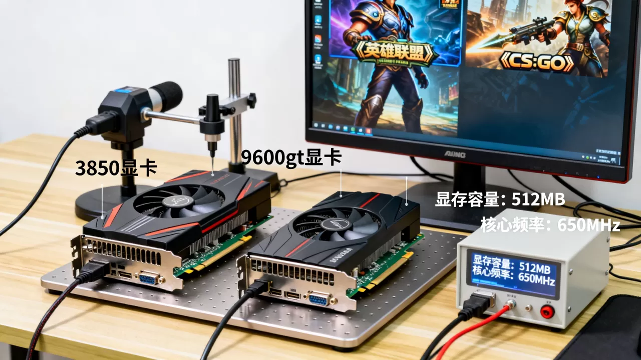 3850显卡9600gt性能对比，9600gt显卡现在还能玩什么游戏
