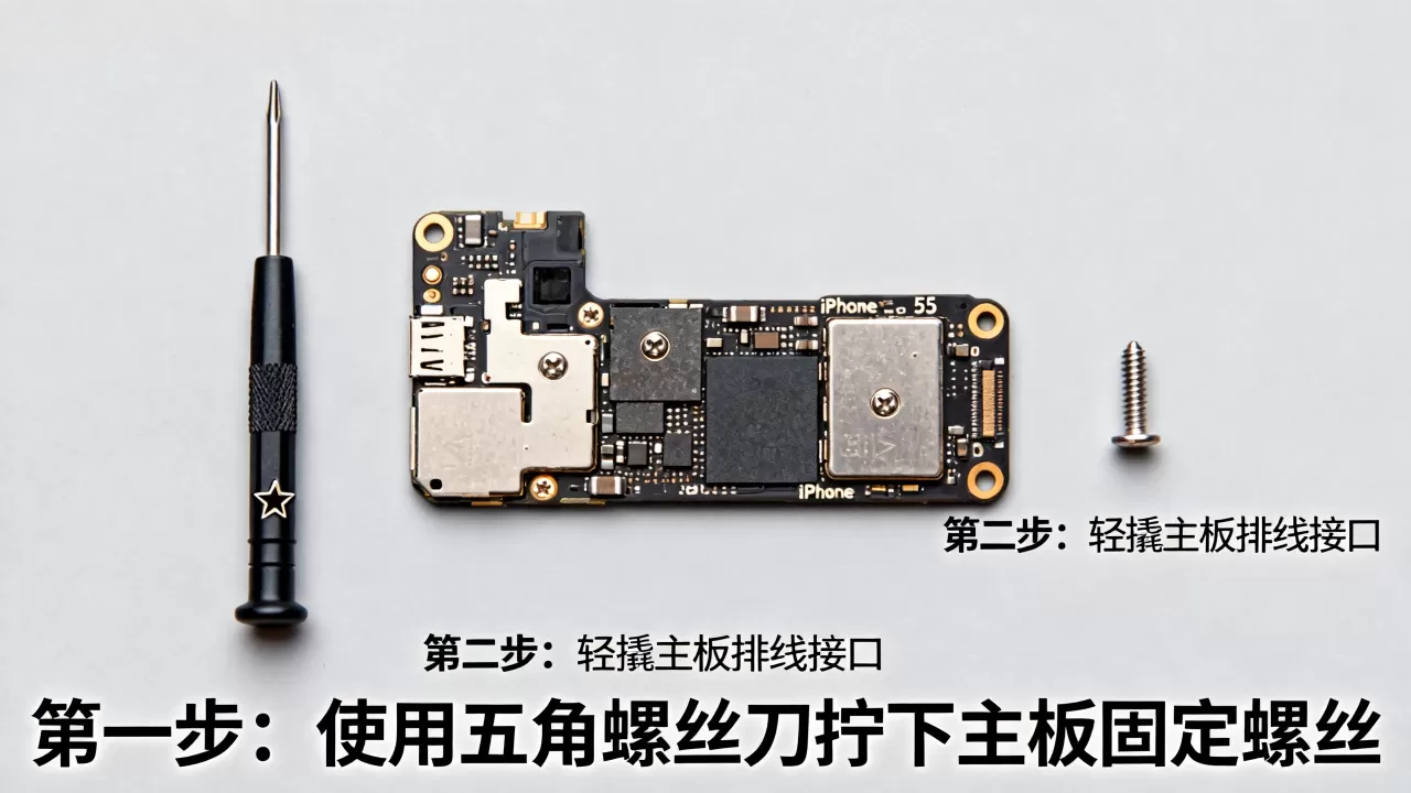 iphone5s主板螺丝怎么拆，iphone5s拆机教程