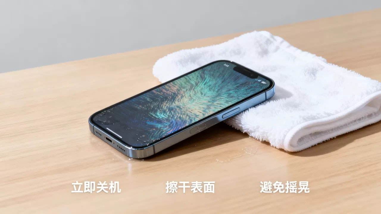 iphone掉水里屏幕花了怎么办，手机进水屏幕失灵