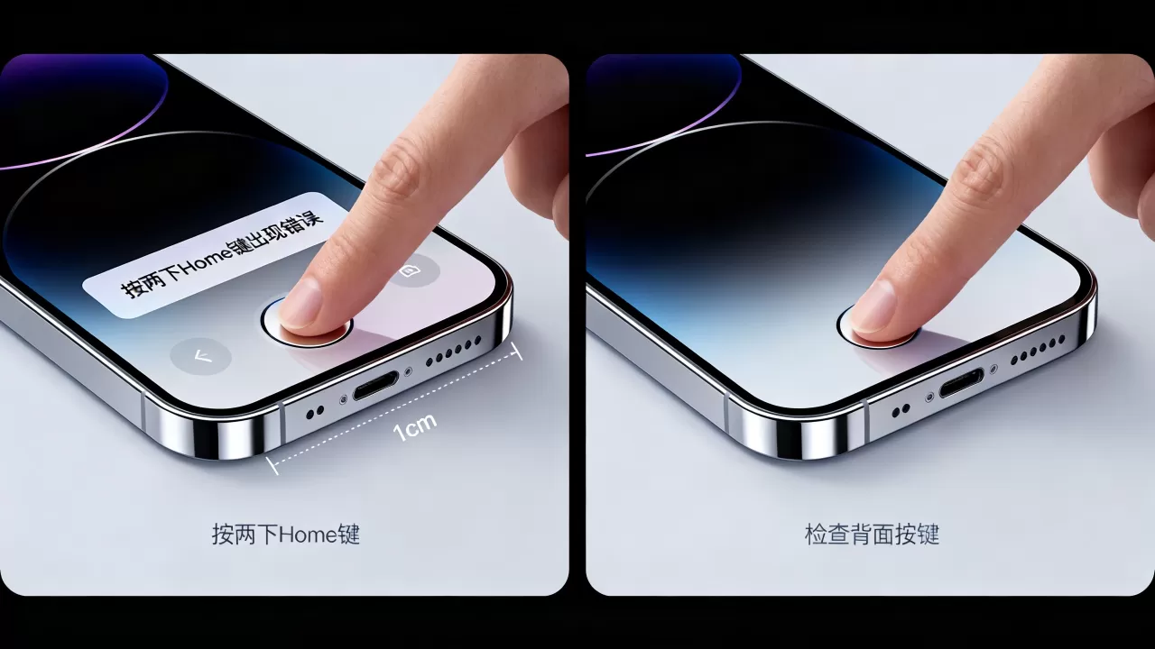 iphone按两下hoe健怎么出现错误，iphone背面按键失灵怎么解决