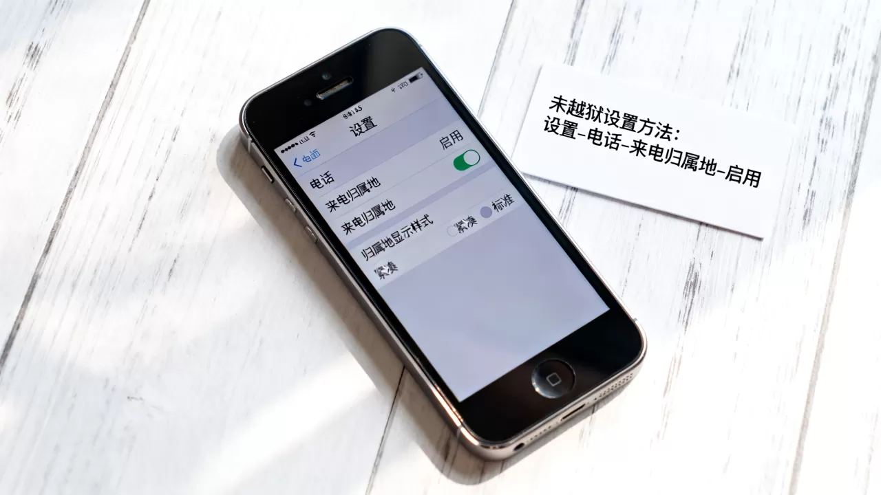 iphone5没越狱怎么设置来电归属地，iphone5设置来电归属地