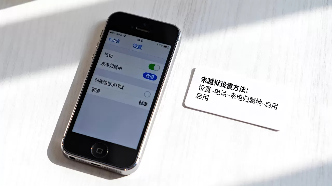 iphone5没越狱怎么设置来电归属地，iphone5设置来电归属地