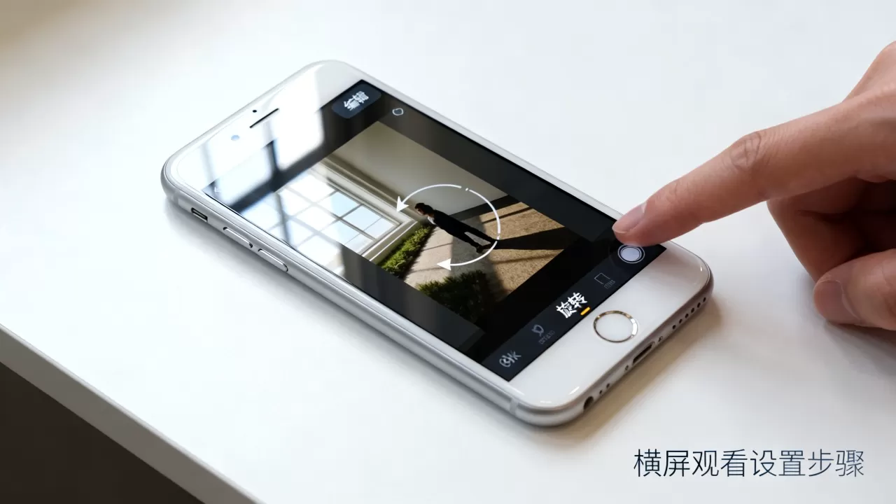 iphone6拍的照片怎么横屏观看，iphone6照片旋转设置