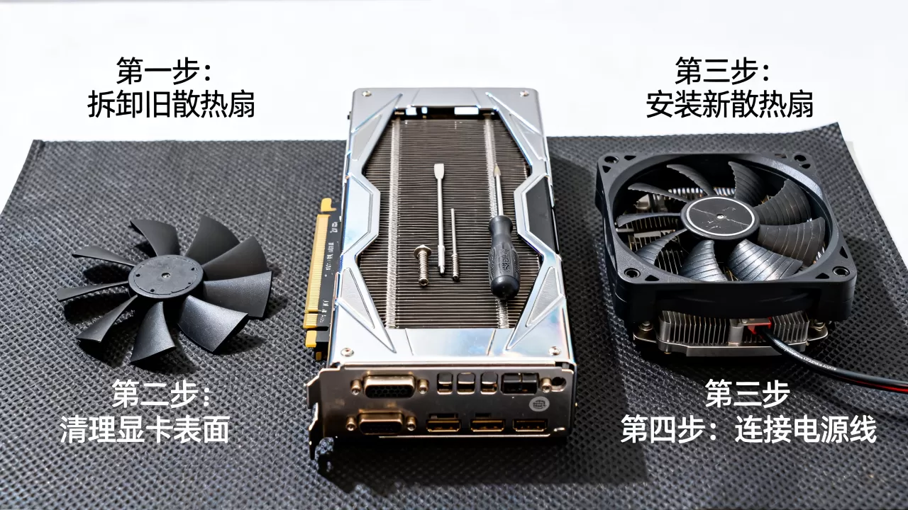 显卡散热扇怎么装？显卡风扇安装教程