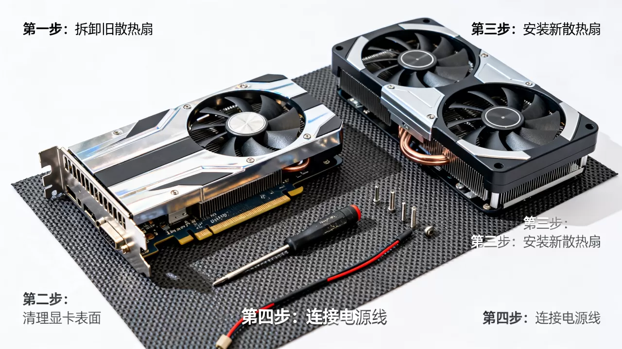 显卡散热扇怎么装？显卡风扇安装教程