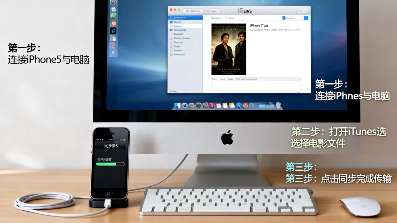 怎么把电影同步到iphone5，iphone5同步电影教程