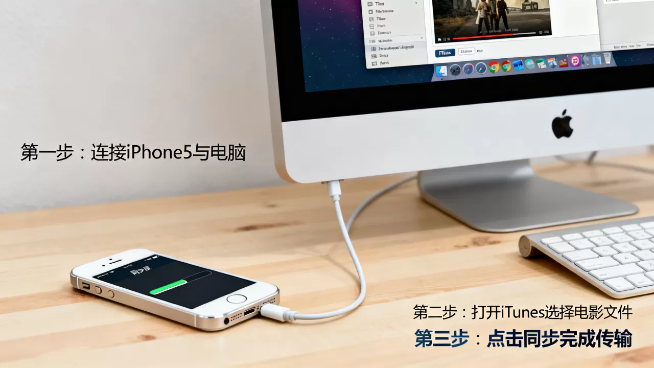 怎么把电影同步到iphone5，iphone5同步电影教程