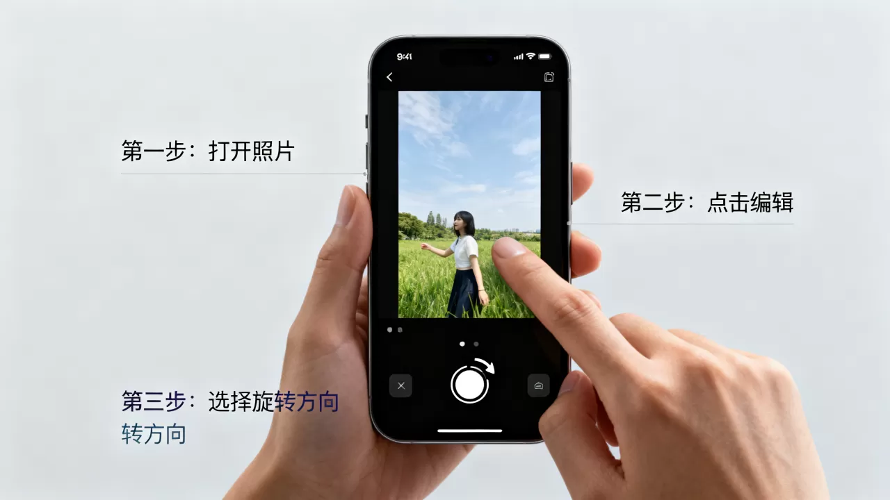 iphone照片怎么旋转,iPhone照片旋转方法 iphone照片怎么旋转,iPhone照片旋转方法