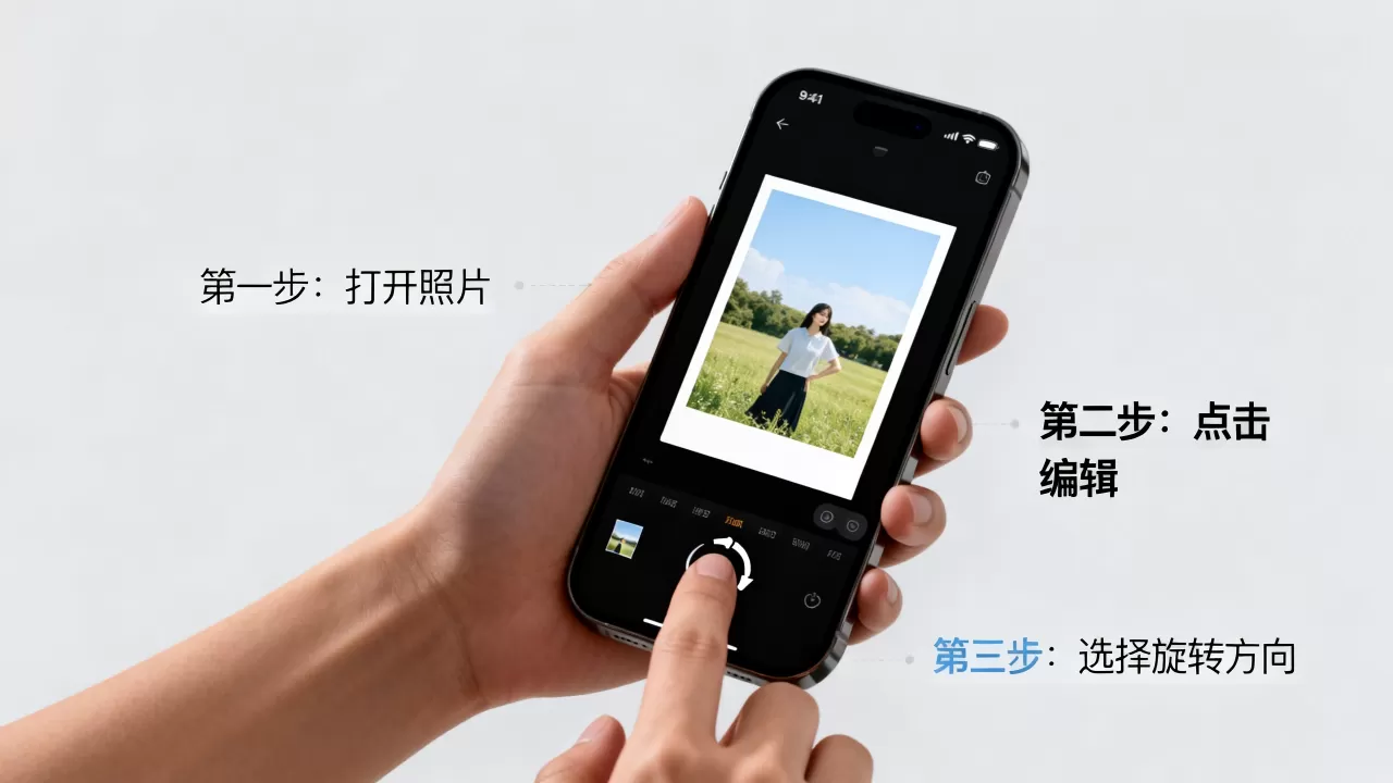 iphone照片怎么旋转,iPhone照片旋转方法 iphone照片怎么旋转,iPhone照片旋转方法