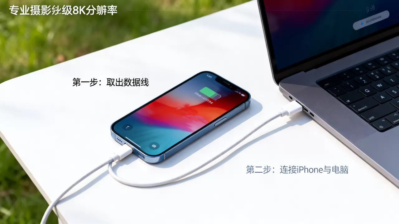 iphone数据线怎么连接电脑，iphone数据线连接电脑教程