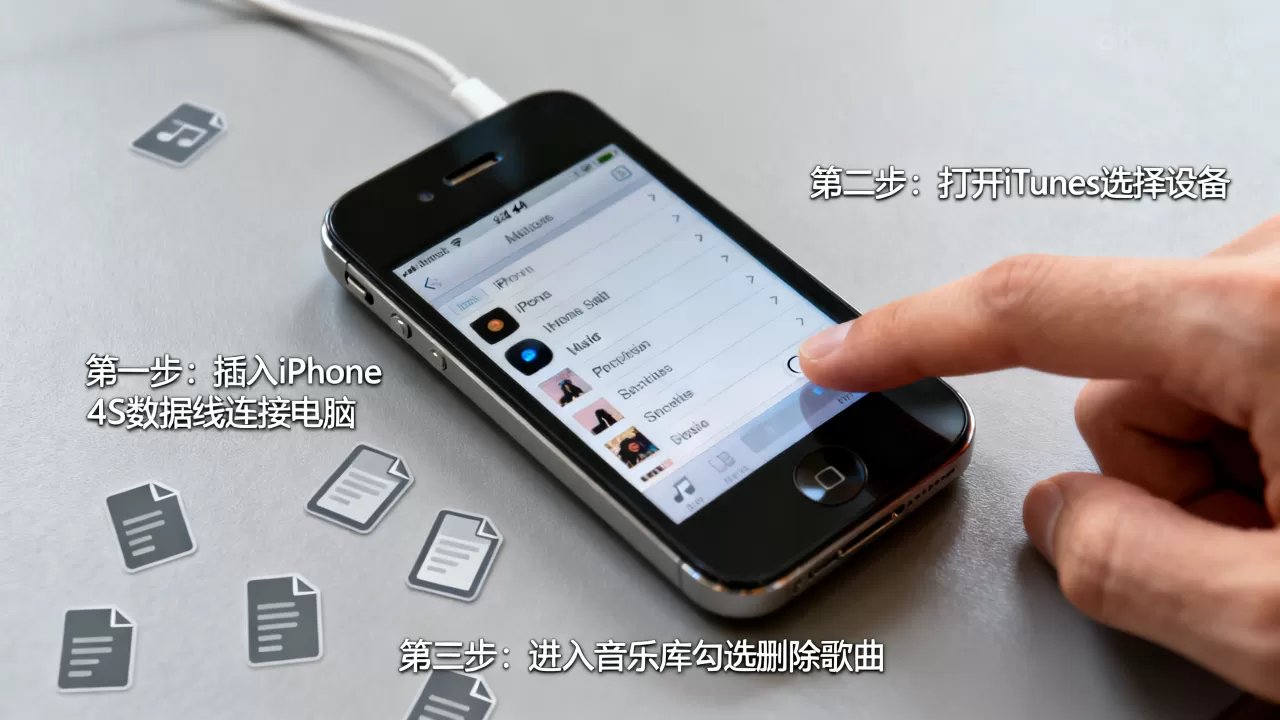 iphone4s怎么删歌曲，iphone4s删除音乐教程