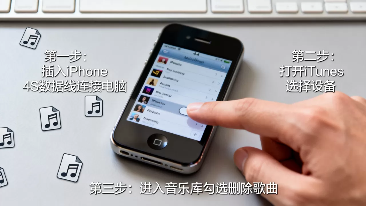 iphone4s怎么删歌曲，iphone4s删除音乐教程