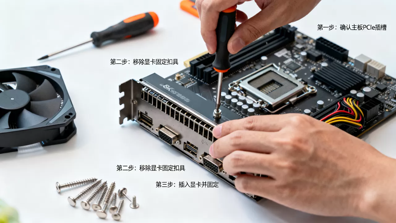 如何组装台式电脑显卡，台式机显卡安装教程