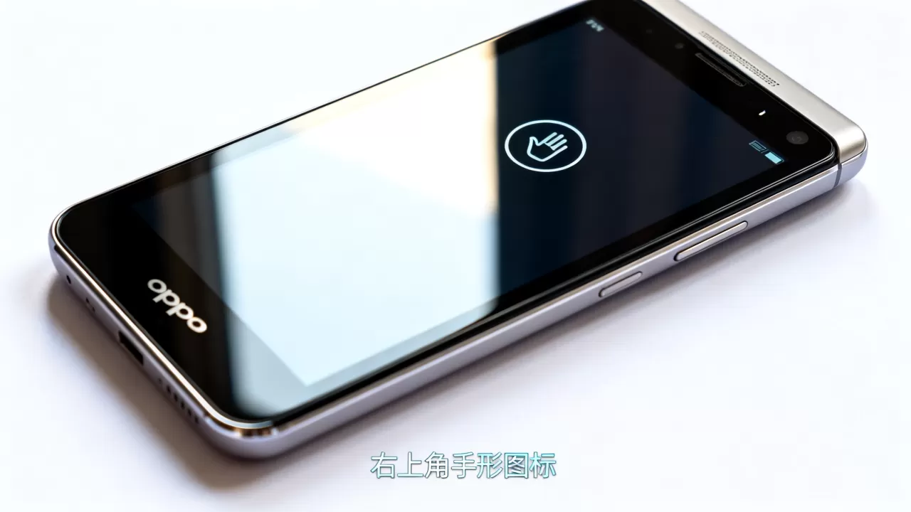 oppo n1手机右上角有个圆圈里有手的标志是什么意思?手机屏幕出现手形图标 oppo n1手机右上角有个圆圈里有手的标志是什么意思?手机屏幕出现手形图标