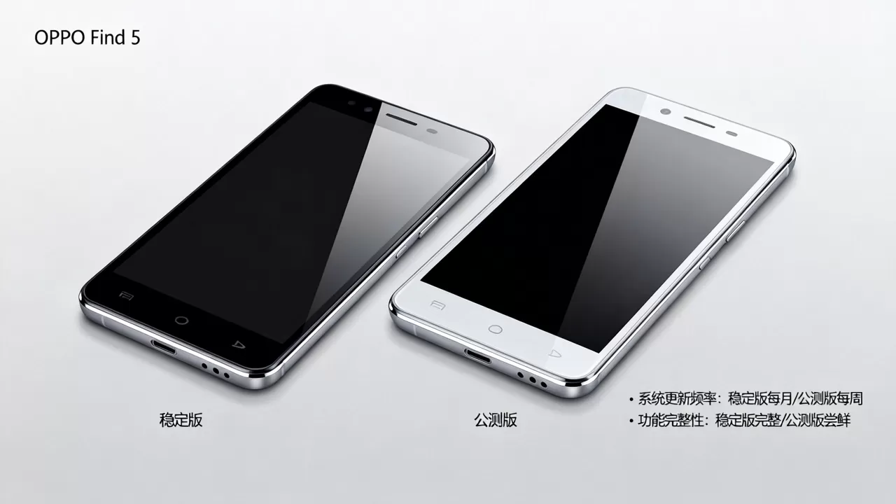 OPPO Find 5 Color稳定版和公测版有什么区别，稳定版和公测版区别