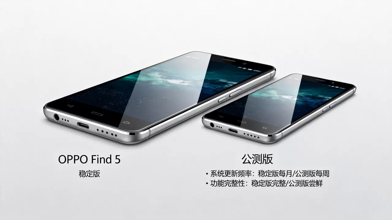OPPO Find 5 Color稳定版和公测版有什么区别，稳定版和公测版区别