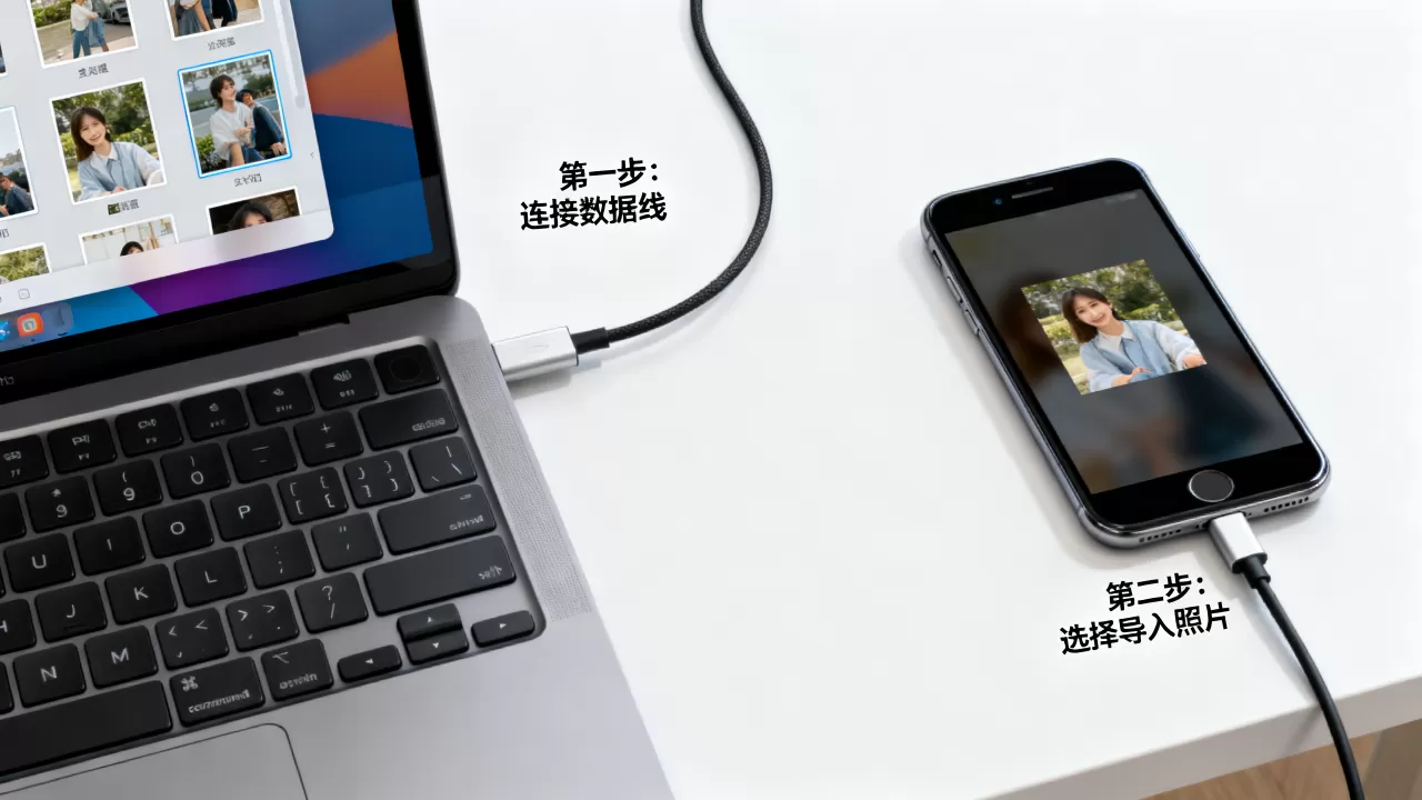 怎么将电脑上的照片导入iphone，iPhone导入电脑照片方法