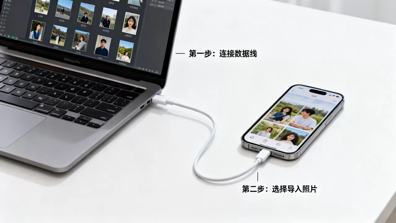 怎么将电脑上的照片导入iphone，iPhone导入电脑照片方法
