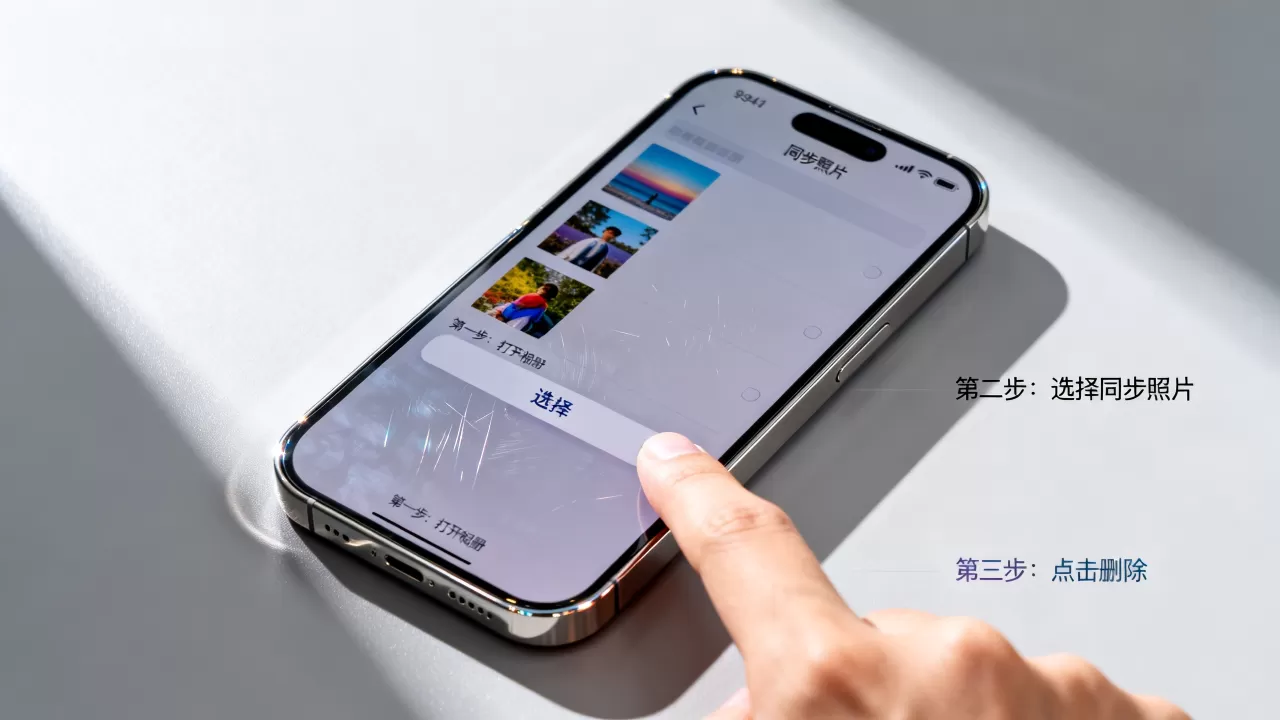 iphone手机里同步的照片怎么删除，iphone删除同步照片