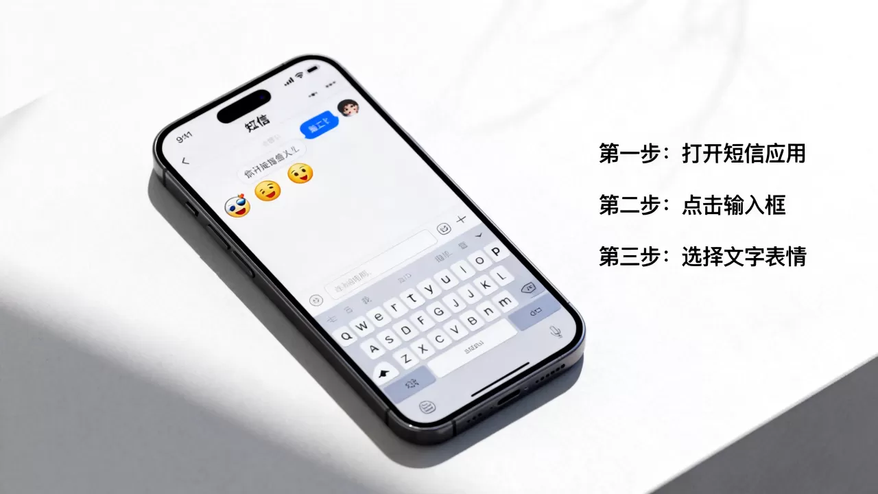 iphone怎么发文字表情，iphone发文字表情教程