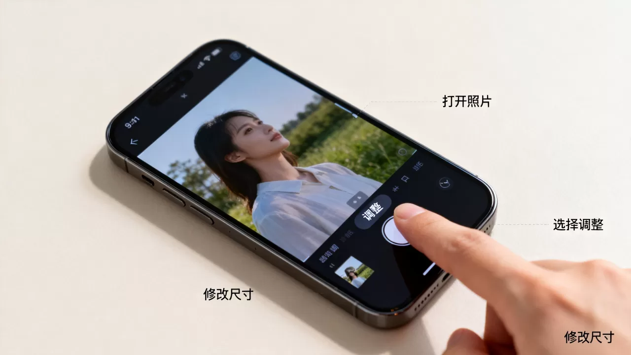 iphone怎么调照片大小，苹果手机修改图片尺寸方法
