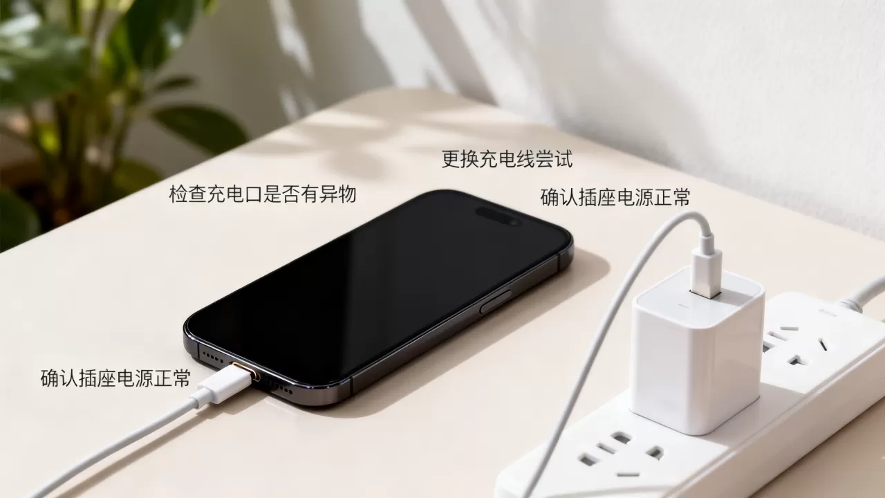 iphone没电后不能充电没反应怎么办，手机充不进电