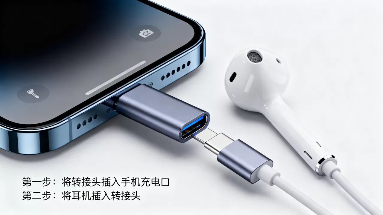 iphone耳机接头怎么用，iphone转接头连接方法