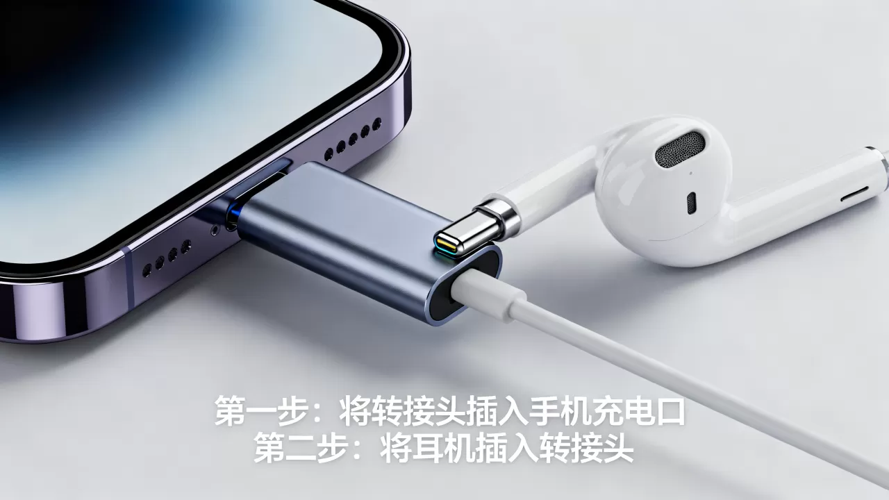 iphone耳机接头怎么用，iphone转接头连接方法