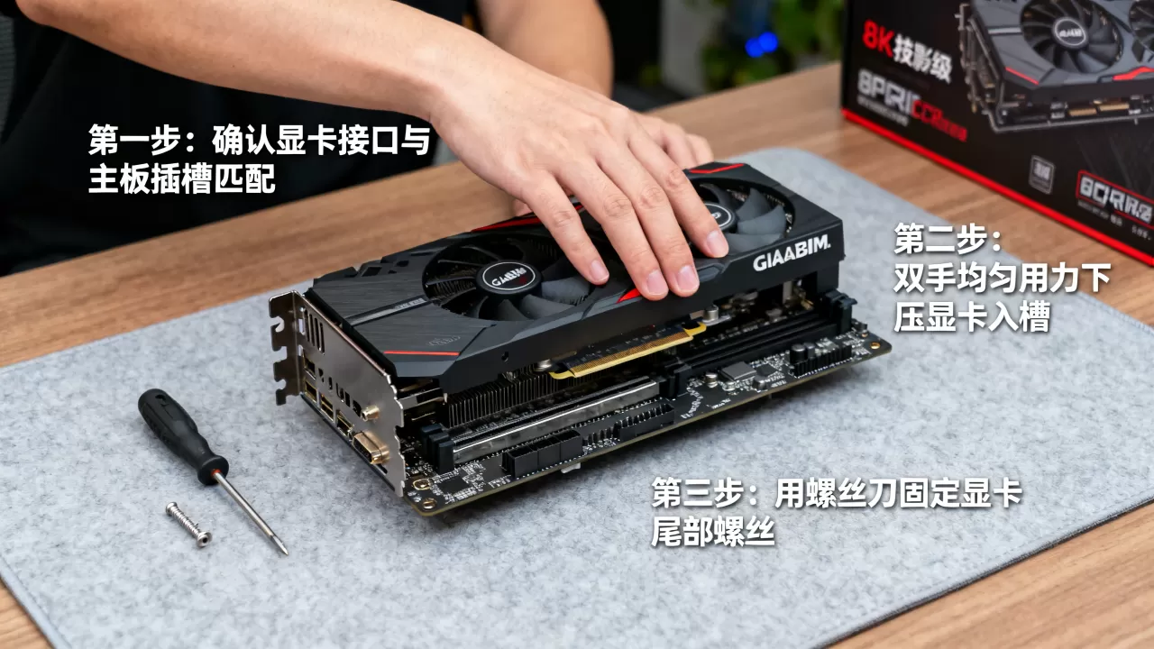 技嘉横插显卡怎么装，技嘉横插显卡安装教程