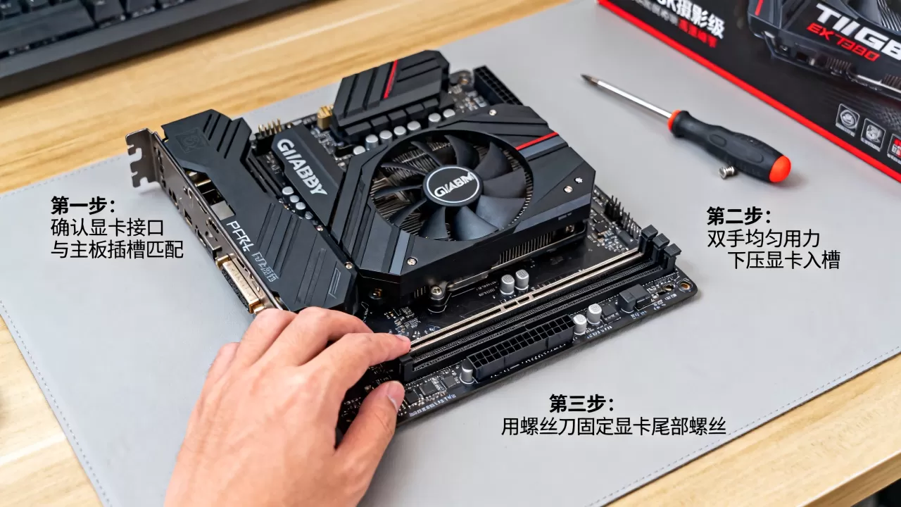 技嘉横插显卡怎么装，技嘉横插显卡安装教程
