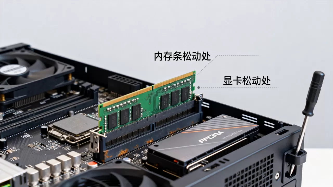 内存和显卡松了有区别吗,内存显卡松动故障 内存和显卡松了有区别吗,内存显卡松动故障