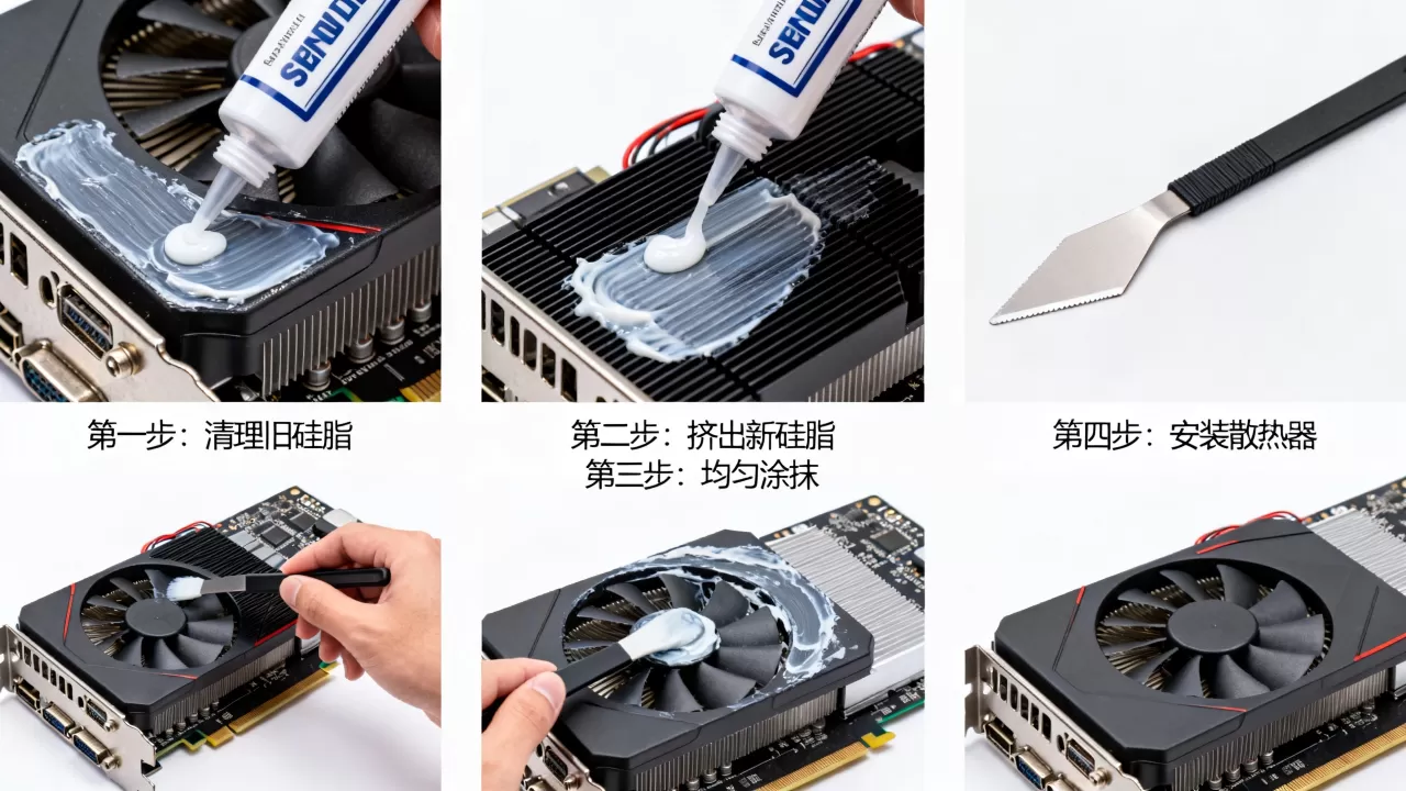 显卡胶质怎么图,显卡散热硅脂涂抹方法及更换教程 显卡胶质怎么图,显卡散热硅脂涂抹方法及更换教程