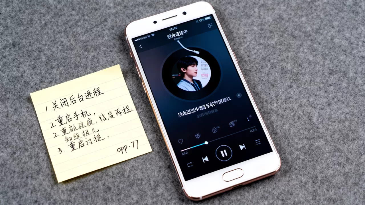 oppo r7为什么出现音乐播放状态，手机后台音乐软件卡死怎么办