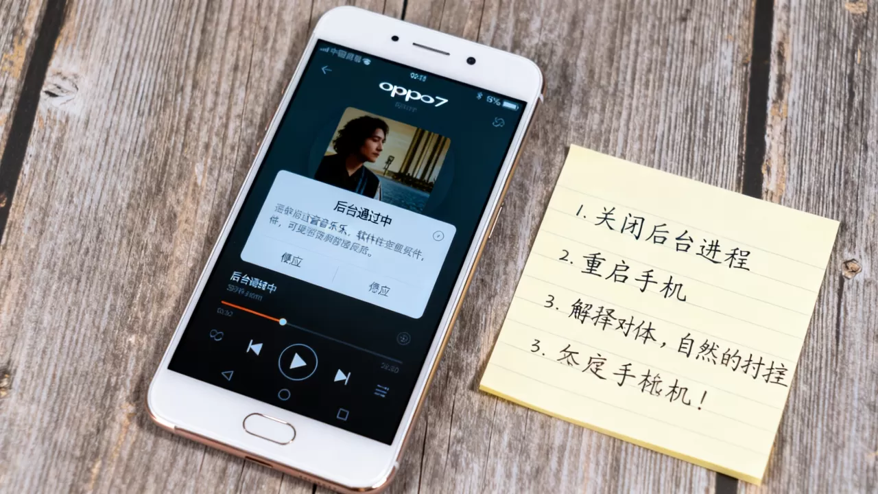 oppo r7为什么出现音乐播放状态，手机后台音乐软件卡死怎么办