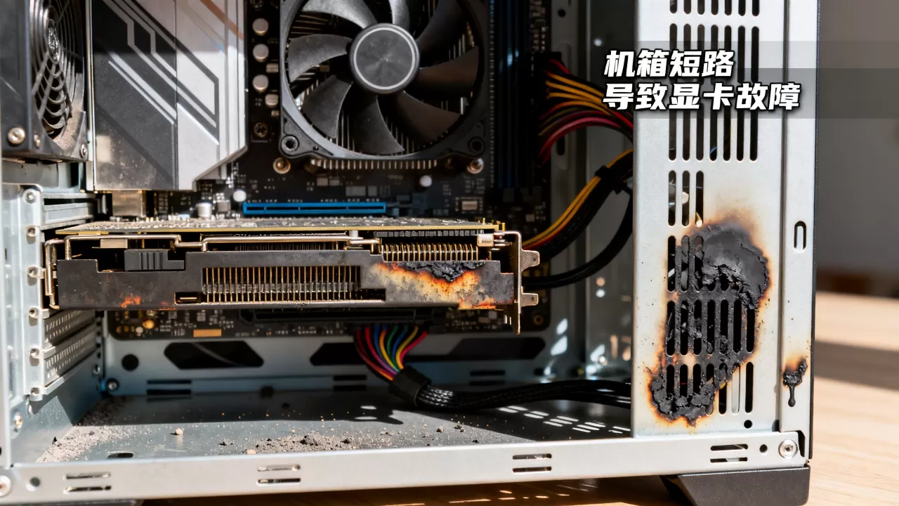 机箱短路显卡有问题吗，机箱短路导致显卡故障