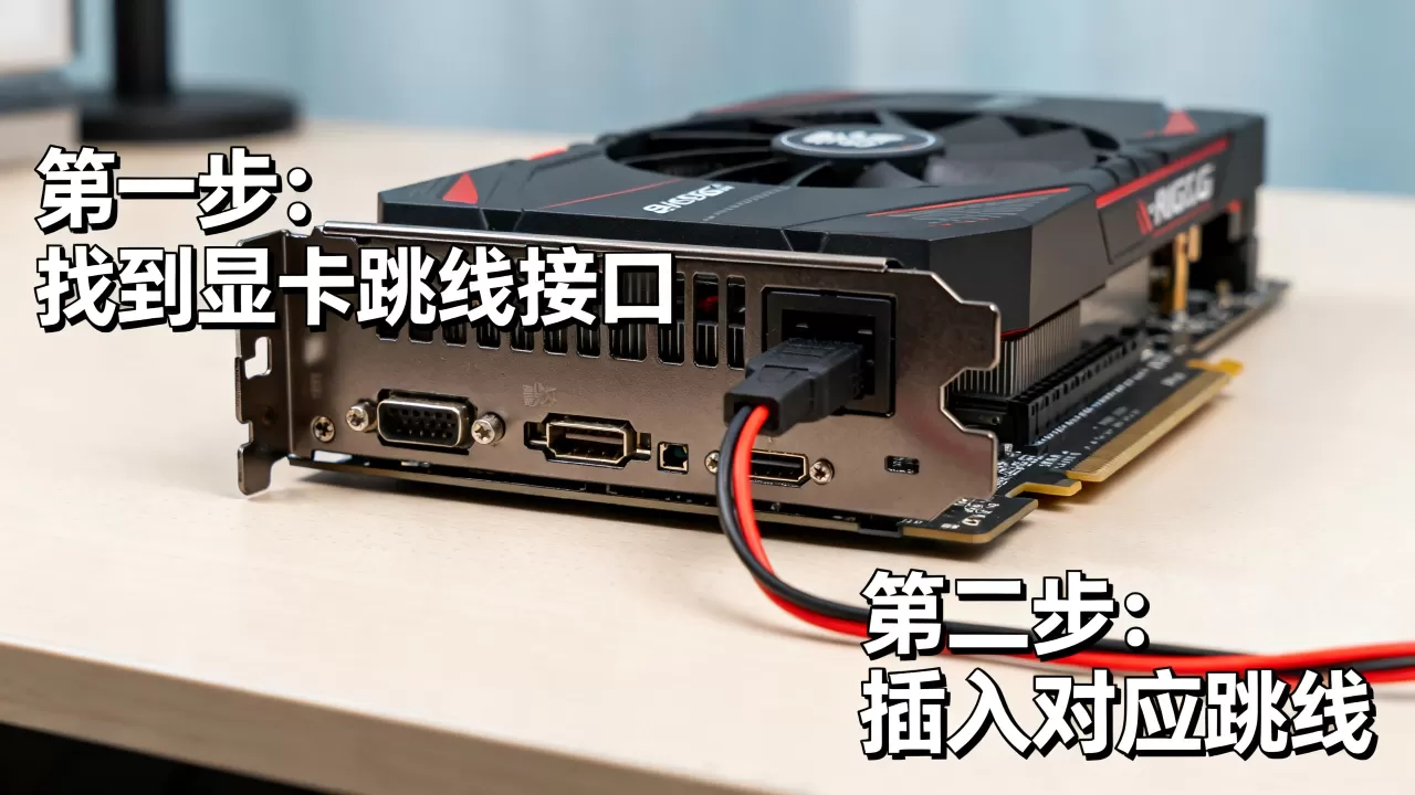 影驰显卡跳线怎么接，显卡跳线接法图解