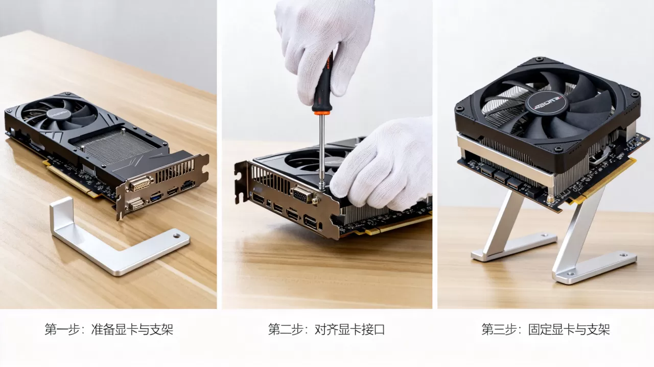 怎么固定独立显卡，显卡支架怎么安装