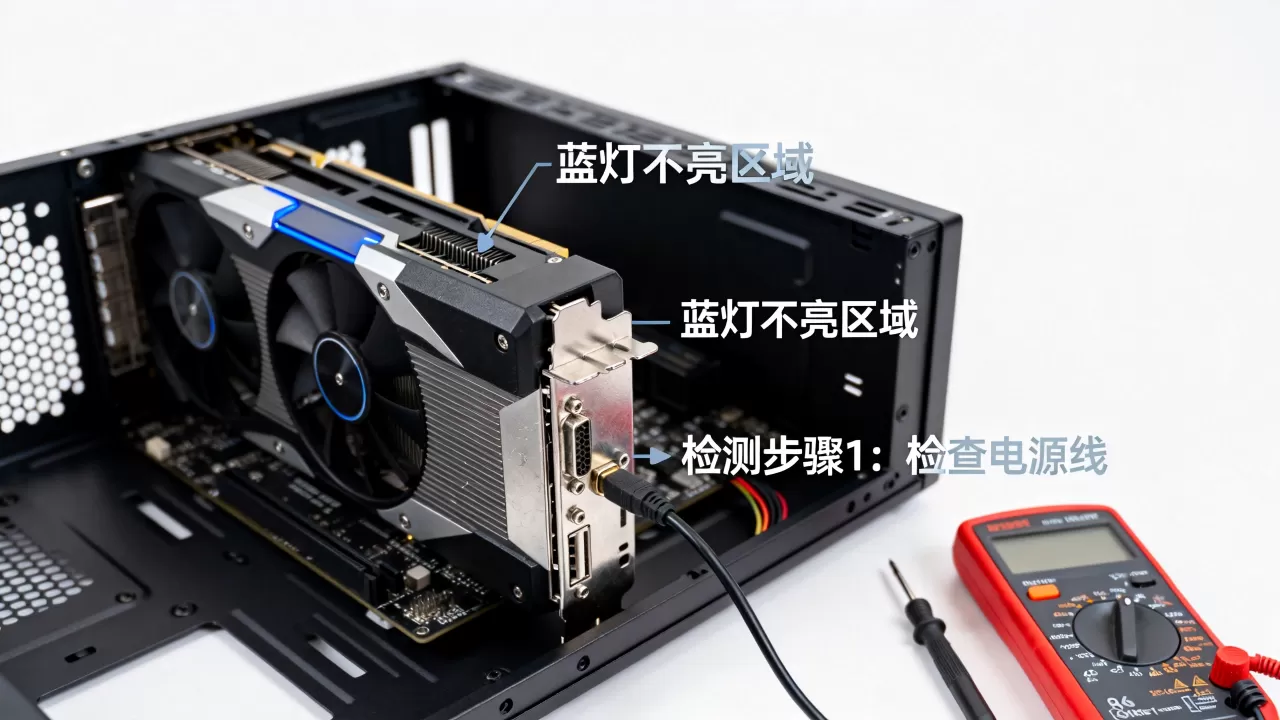 显卡侧版蓝灯不亮怎么办,显卡侧灯 显卡侧版蓝灯不亮怎么办,显卡侧灯