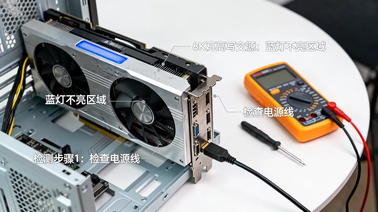 显卡侧版蓝灯不亮怎么办,显卡侧灯 显卡侧版蓝灯不亮怎么办,显卡侧灯