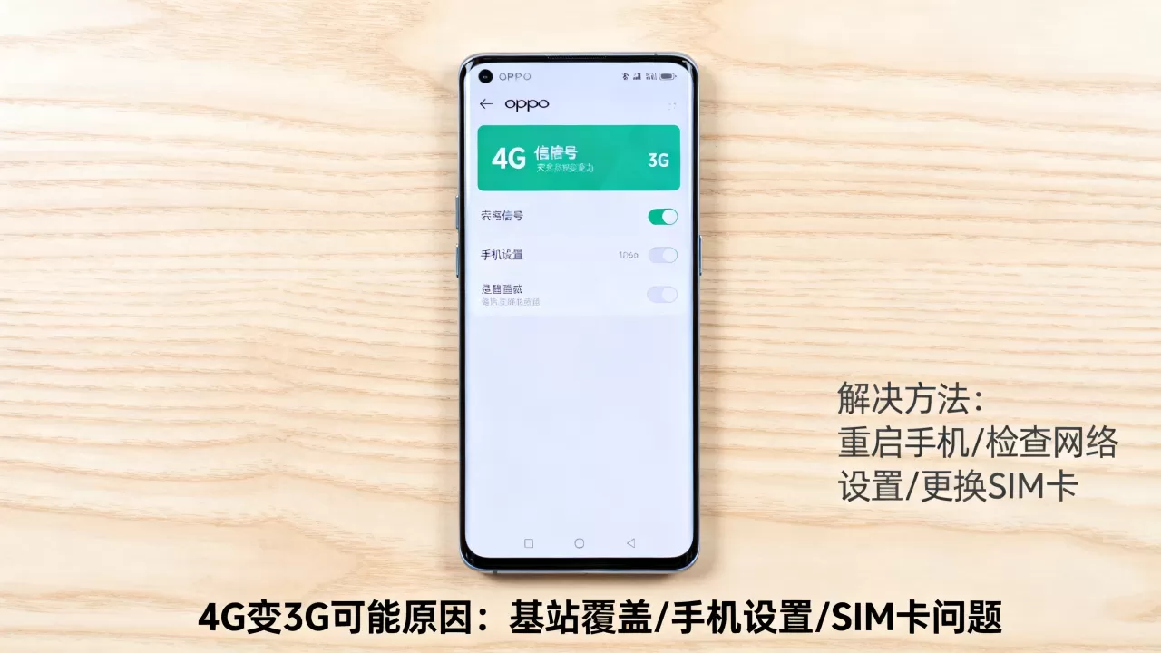 为什么oppo4g变成3g,手机4g信号突然变成3g怎么办 为什么oppo4g变成3g,手机4g信号突然变成3g怎么办