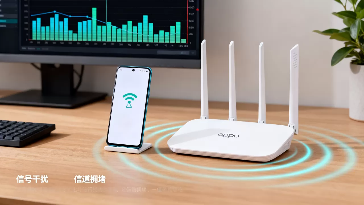 oppo手机wifi网速不好是什么原因？路由器信号干扰与信道拥堵